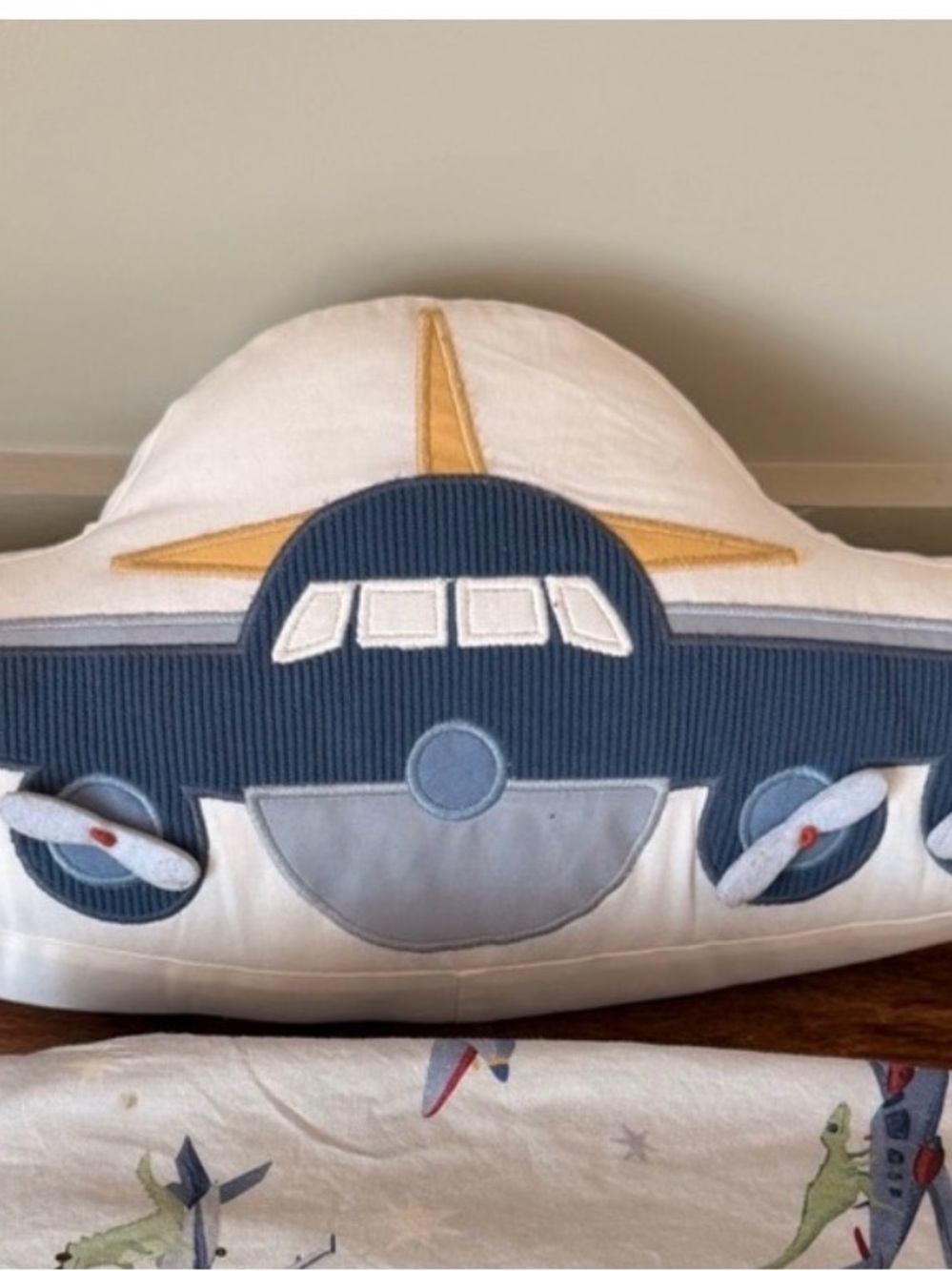 Pottery barn kids Airplane Shaped Decorative Pillow